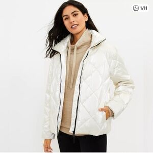 Lou & Grey Women's Quilted Jacket - Silver